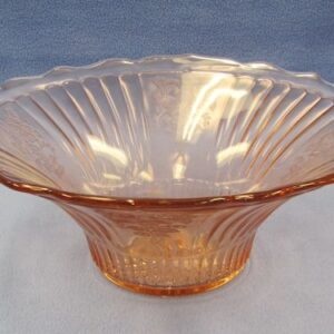 11 3/4" pink depression glass bowl