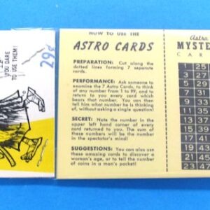 vintage 1965 astro cards mystery
