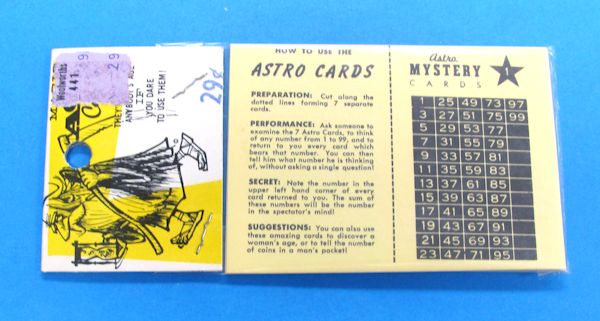 vintage 1965 astro cards mystery