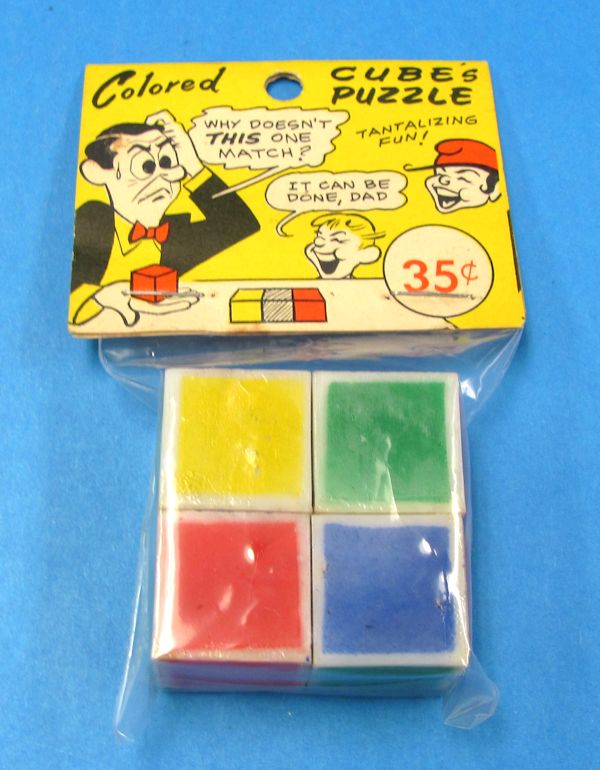 vintage colored cube puzzle (fun inc.)