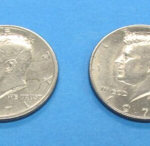 pair of kennedy half dollar non expanded shell coins