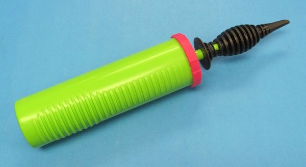 balloon pump with partial bag of qualatex balloons