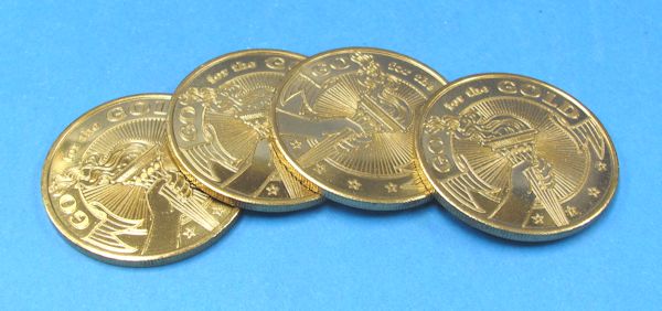 lot of 4 osborne coinage go for the gold tokens