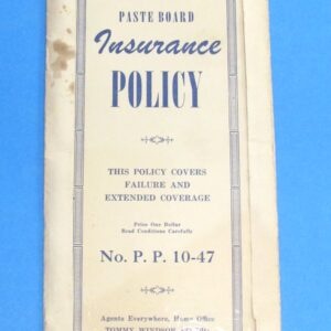 mandroop's pasteboard insurance policy tommy windsor & george mcathy