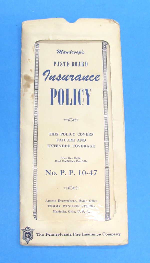 mandroop's pasteboard insurance policy tommy windsor & george mcathy