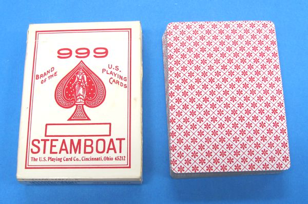 steamboat red back playing cards #999