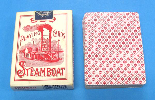 steamboat red back playing cards #999
