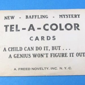 vintage tel a color cards (a. freed novelty, inc.)