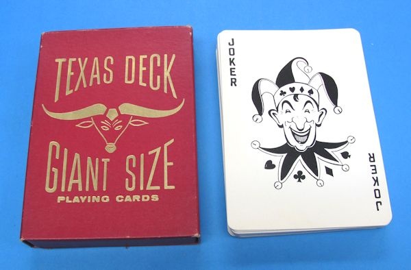 texas deck giant size red back playing cards