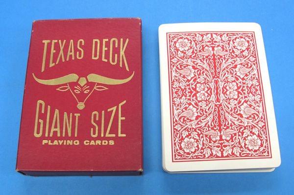 texas deck giant size red back playing cards