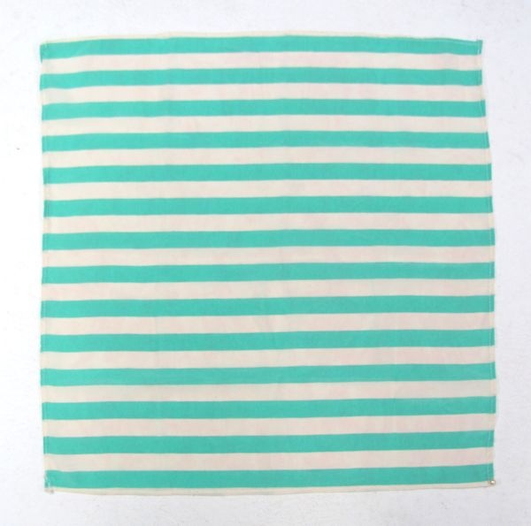 green lined handkerchief for use with a reel