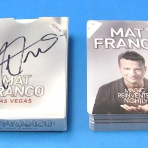 mat franco playing cards (signed on case)