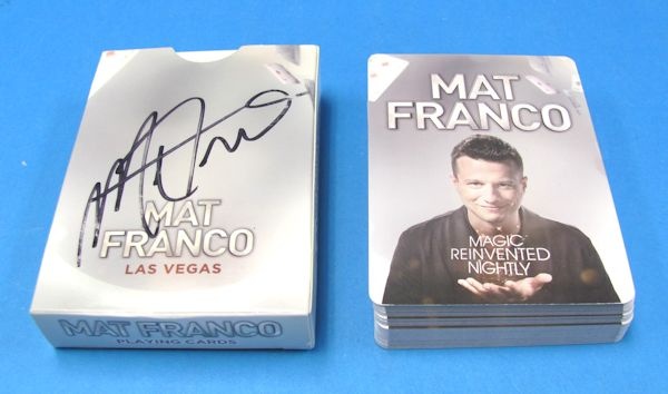 mat franco playing cards (signed on case)