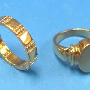 pair of himber rings (1 wedding and 1 signet)