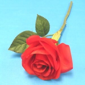 realistic looking long stem artificial rose