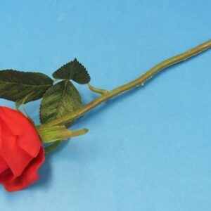 realistic looking long stem artificial rose