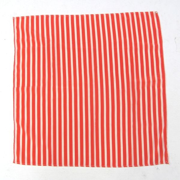 red lined handkerchief for use with a reel