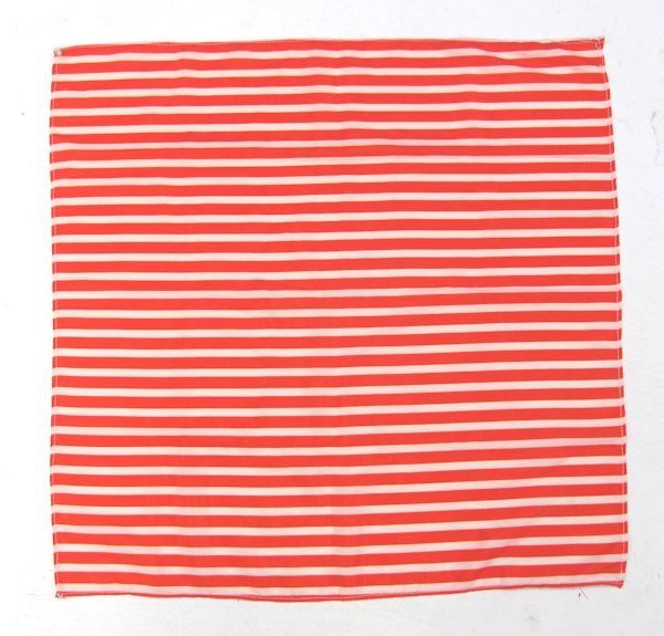 red lined handkerchief for use with a reel