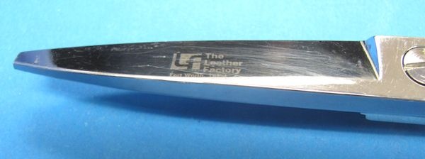 8" leather cutting scissors from "the leather factory" in fort worth, texas