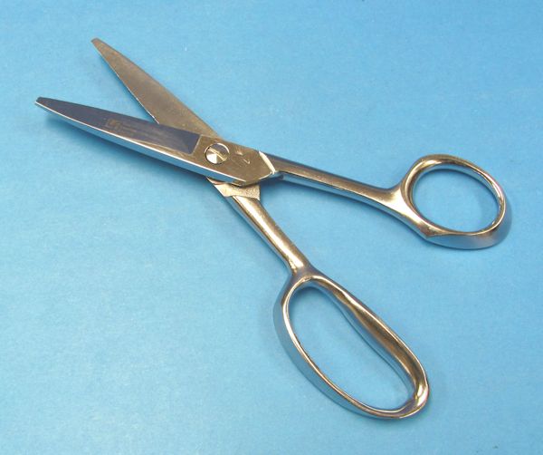 8" leather cutting scissors from "the leather factory" in fort worth, texas