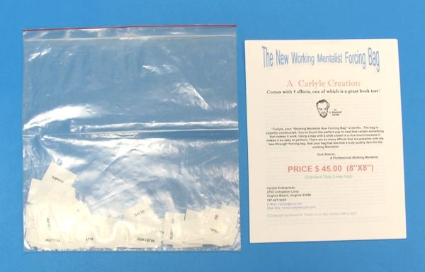 the new working mentalist forcing bag (carlyle)